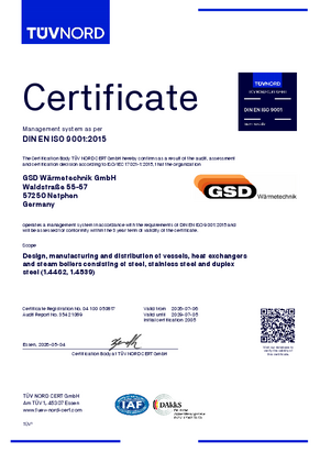 DIN EN ISO 9001 : 2015