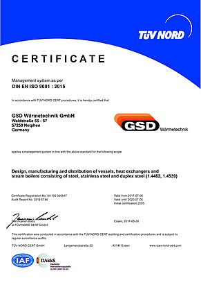 DIN EN ISO 9001 : 2015